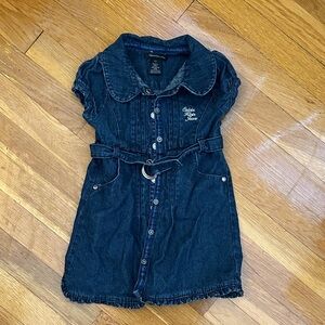 Girls Denim Dress with Belt